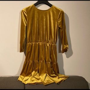 Ginger yellow velvet dress